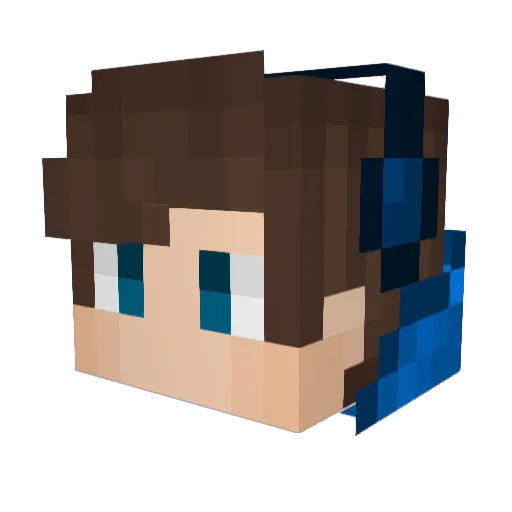 Hiicham Minecraft avatar head, 3D render