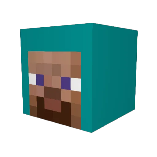 Hiidee Minecraft avatar head, 3D render