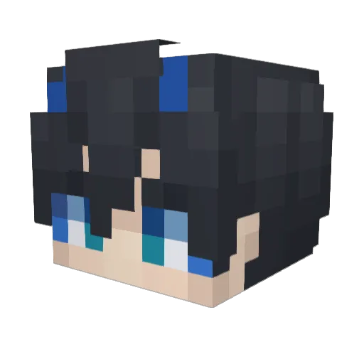 Hiikkii Minecraft avatar head, 3D render