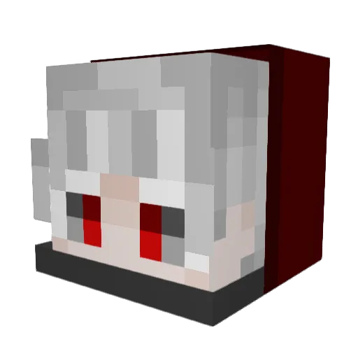 Hiimaa Minecraft avatar head, 3D render
