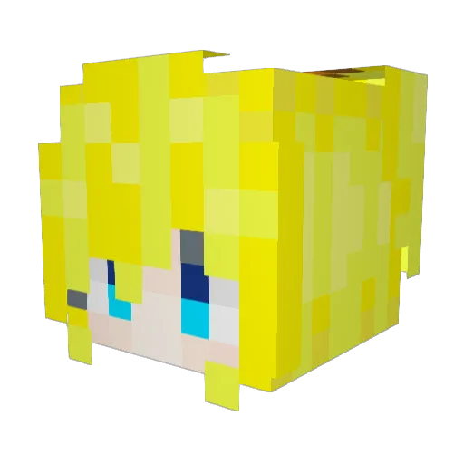 Hiiragi_aila Minecraft avatar head, 3D render
