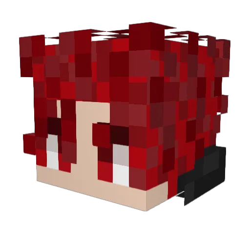 Hiirios Minecraft avatar head, 3D render