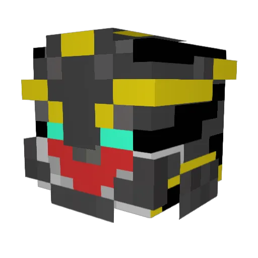 Hiirochama Minecraft avatar head, 3D render