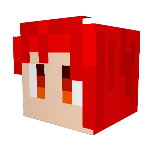 Hiita Minecraft avatar head, 3D render