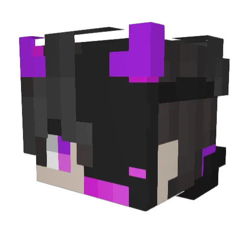 HiizrD Minecraft avatar head, 3D render