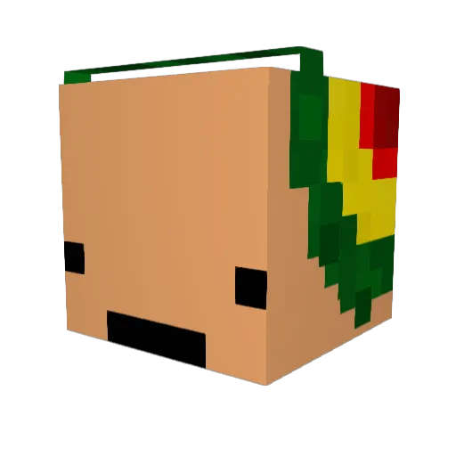 Hijab Minecraft avatar head, 3D render