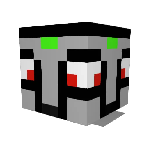 Hijackk Minecraft avatar head, 3D render