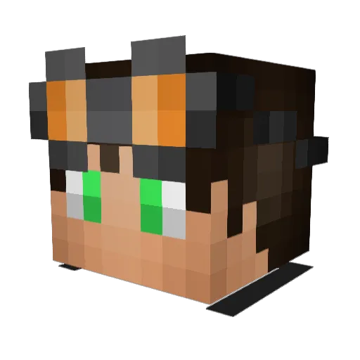 Hijax_ Minecraft avatar head, 3D render