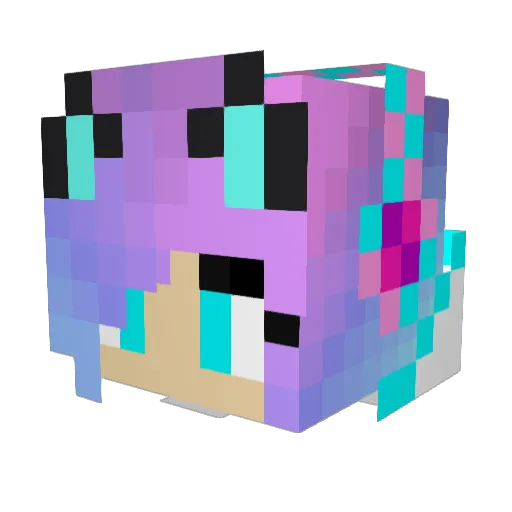 Hijaxs Minecraft avatar head, 3D render