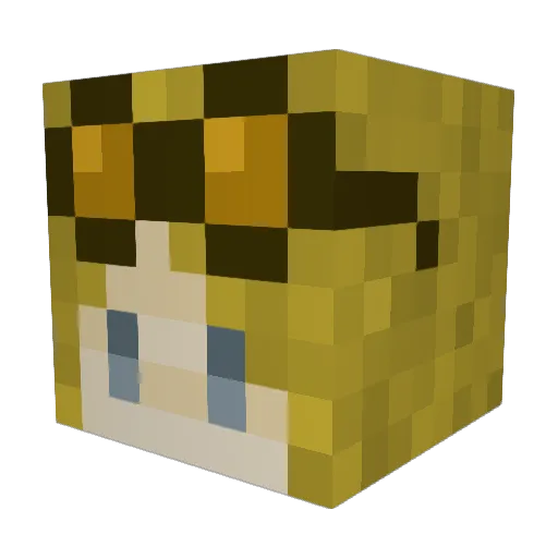 Hijinkies Minecraft avatar head, 3D render