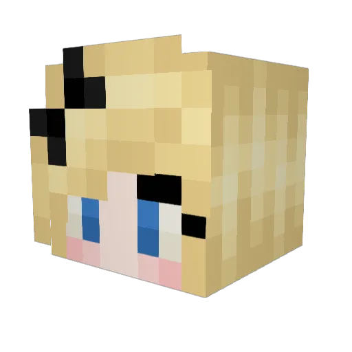 Hijiri18 Minecraft avatar head, 3D render