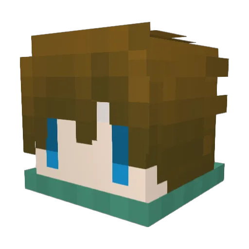 Hijiri21 Minecraft avatar head, 3D render