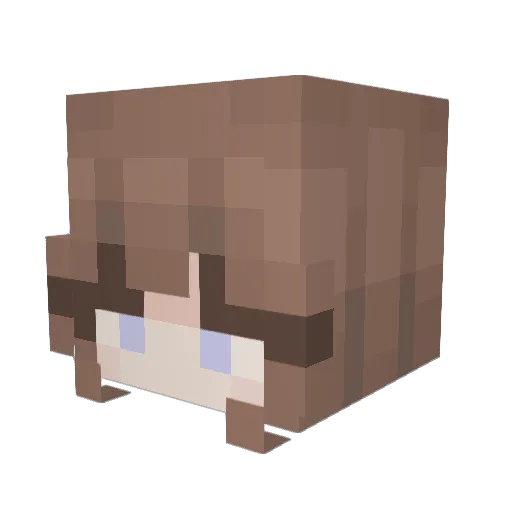 Hijjack Minecraft avatar head, 3D render