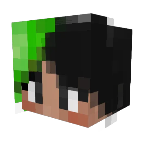 HikaTheLife Minecraft avatar head, 3D render