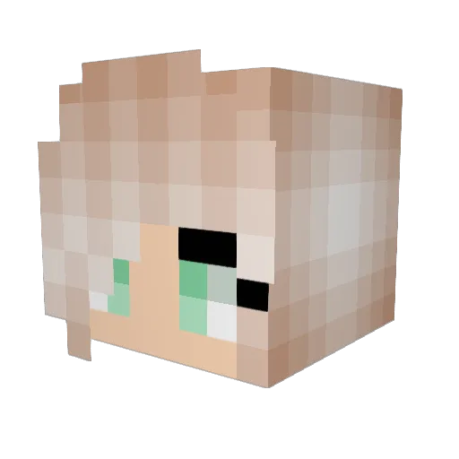 Hikachu0 Minecraft avatar head, 3D render