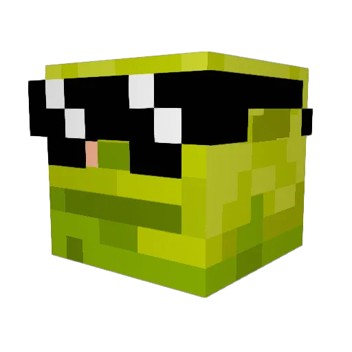 Hikagegaming Minecraft avatar head, 3D render