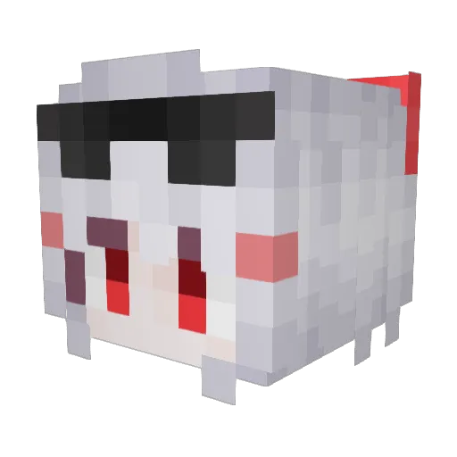 Hikah_ Minecraft avatar head, 3D render