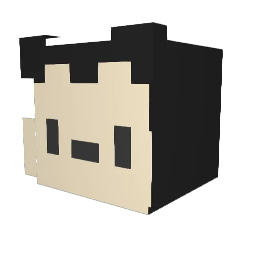 HikakinOfficial Minecraft avatar head, 3D render