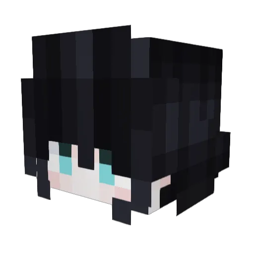 Hikari14mu Minecraft avatar head, 3D render