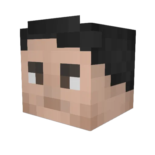 Hikari7187 Minecraft avatar head, 3D render