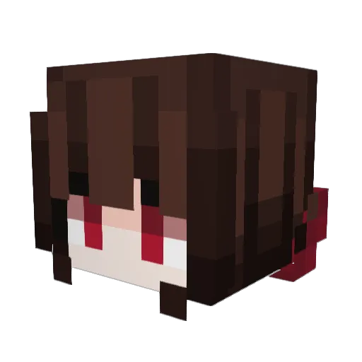 HikariMiyu Minecraft avatar head, 3D render