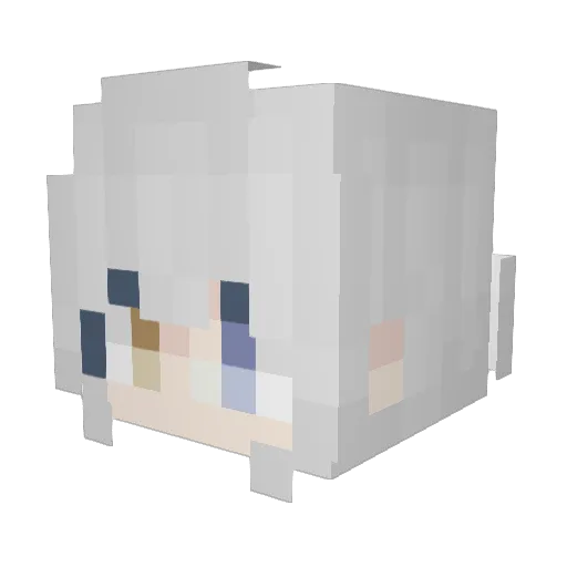 Hikari_Tairitsu_ Minecraft avatar head, 3D render