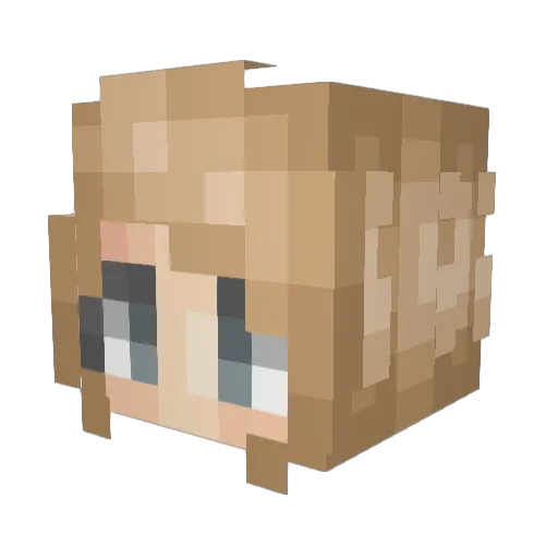 Hikari_zero Minecraft avatar head, 3D render