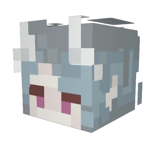 Hikariii_ Minecraft avatar head, 3D render