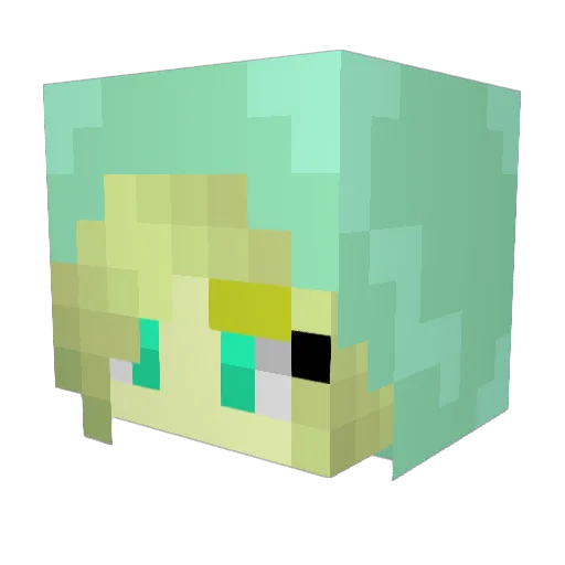HikarinNew Minecraft avatar head, 3D render
