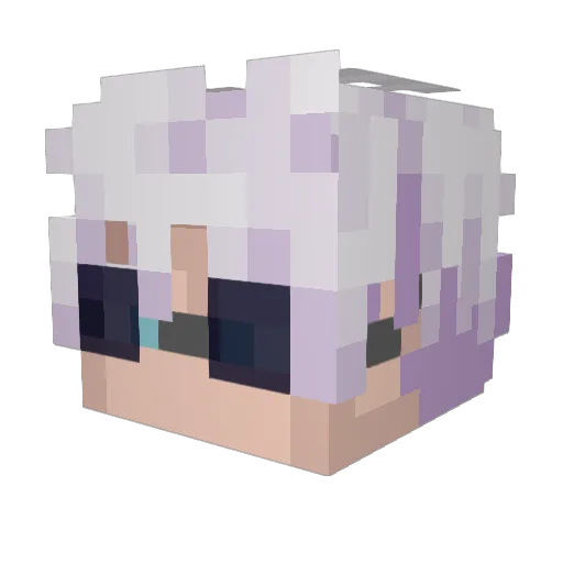 Hikaritsuki Minecraft avatar head, 3D render