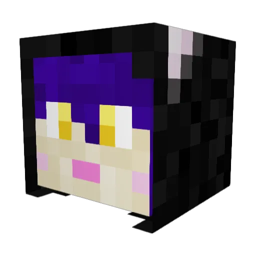 Hikaru79 Minecraft avatar head, 3D render