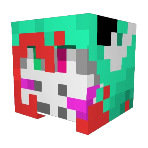 HikaruDrag0n Minecraft avatar head, 3D render