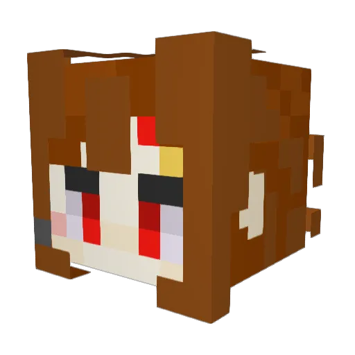 Hikarutuki2525 Minecraft avatar head, 3D render