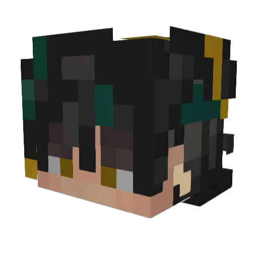 Hikaruu_kun Minecraft avatar head, 3D render