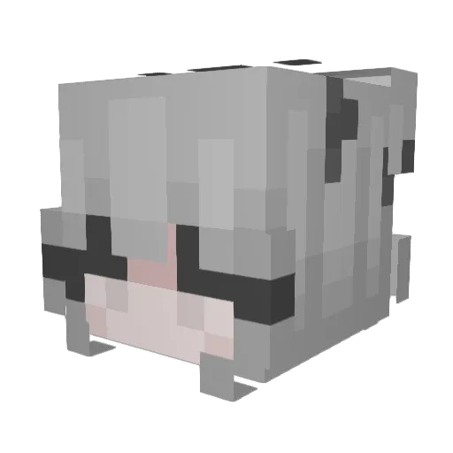 Hikawa_Kyouka Minecraft avatar head, 3D render