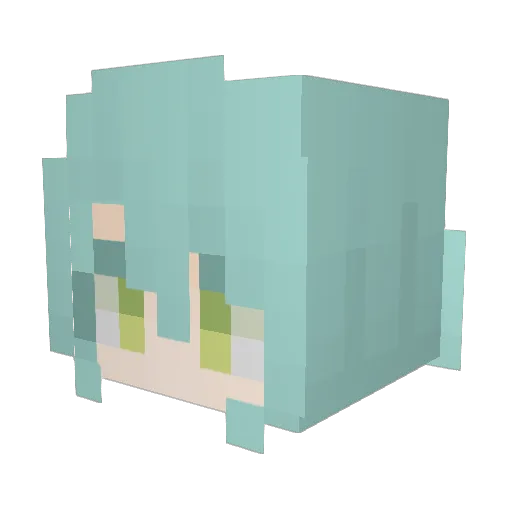 Hikawasy_320 Minecraft avatar head, 3D render