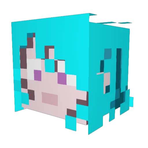 Hikek78 Minecraft avatar head, 3D render
