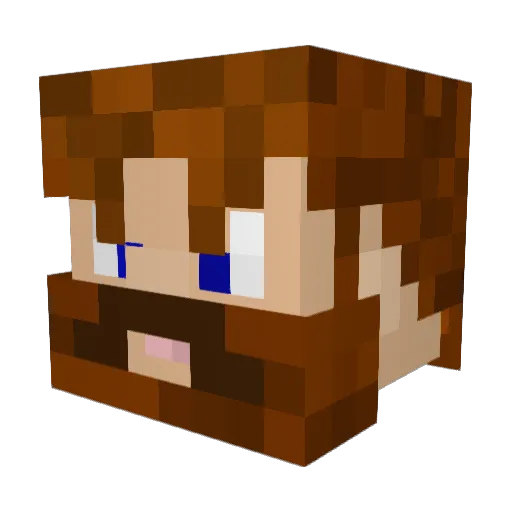 Hiker_Nob Minecraft avatar head, 3D render