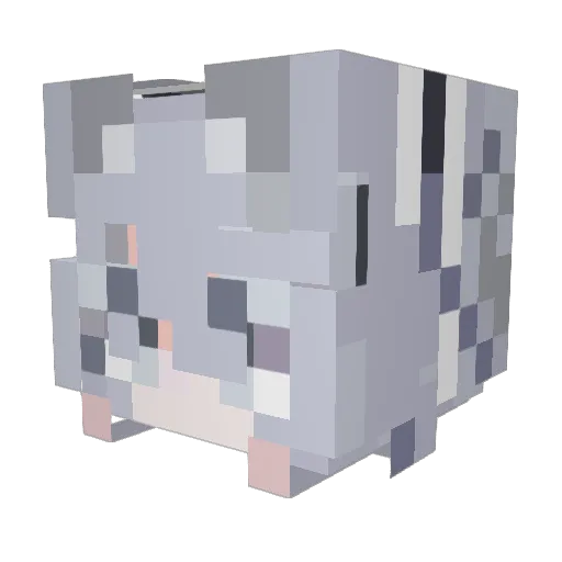HikiP Minecraft avatar head, 3D render