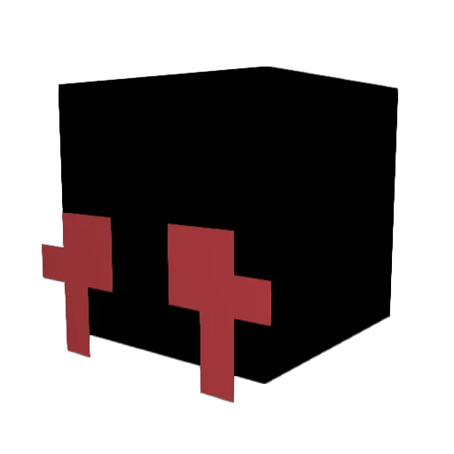 Hikiame Minecraft avatar head, 3D render