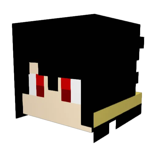 Hikigaya61 Minecraft avatar head, 3D render