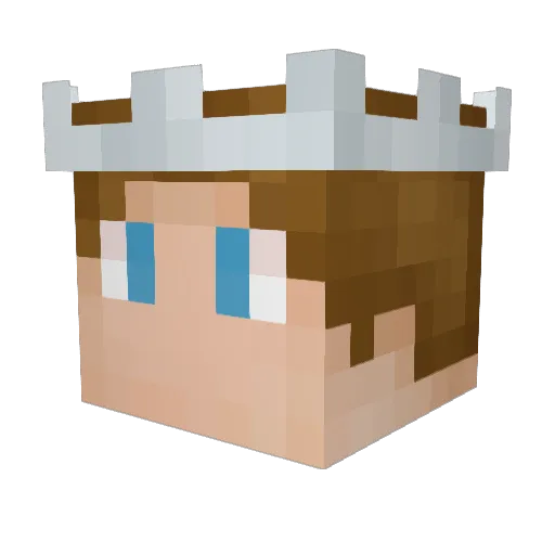 Hikikomurray Minecraft avatar head, 3D render
