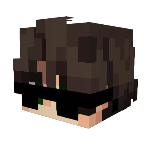 Hikimay14 Minecraft avatar head, 3D render