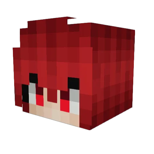 Hikitsu Minecraft avatar head, 3D render