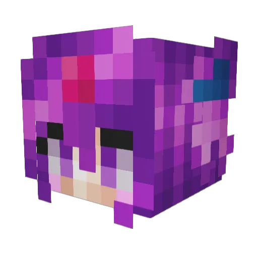 Hiko_16 Minecraft avatar head, 3D render