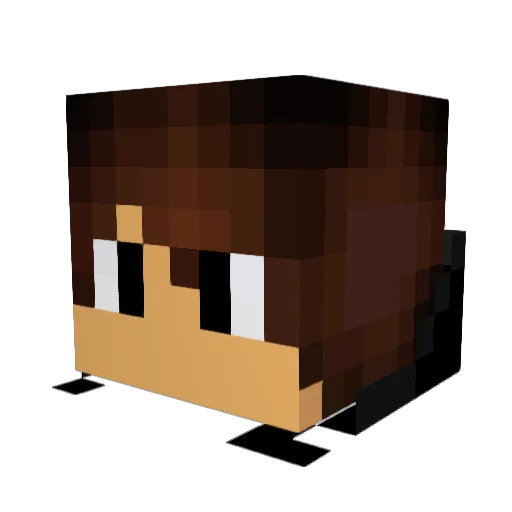 Hikyrito Minecraft avatar head, 3D render