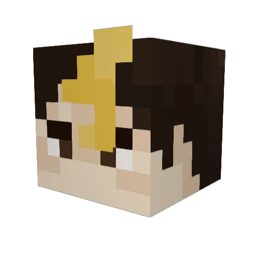 Hiladiuz Minecraft avatar head, 3D render