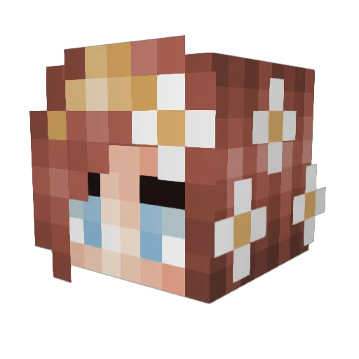 HilaryMay Minecraft avatar head, 3D render