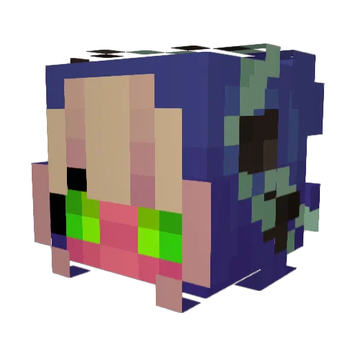 Hilathic Minecraft avatar head, 3D render