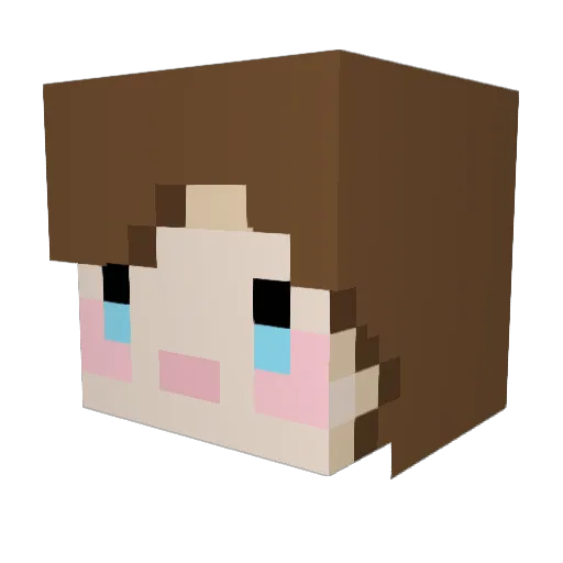 Hilda227 Minecraft avatar head, 3D render